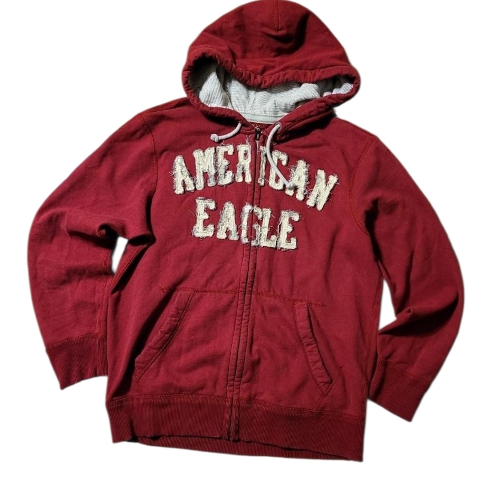 American Vintage Red Zip Up Sweater